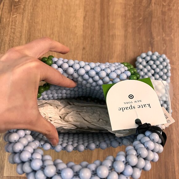 NWT Kate Spade x Target Collab Beaded Handbag in Blue and Green - Picture 6 of 14